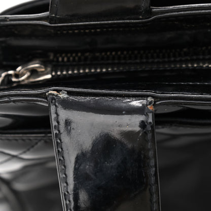 Chanel Patent Quilted Shoulder Bag Black 14 of 16