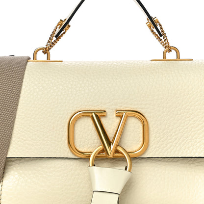 Valentino Garavani Pebbled Calfskin Mini VRing Shoulder Bag Light Ivory 6 of 12