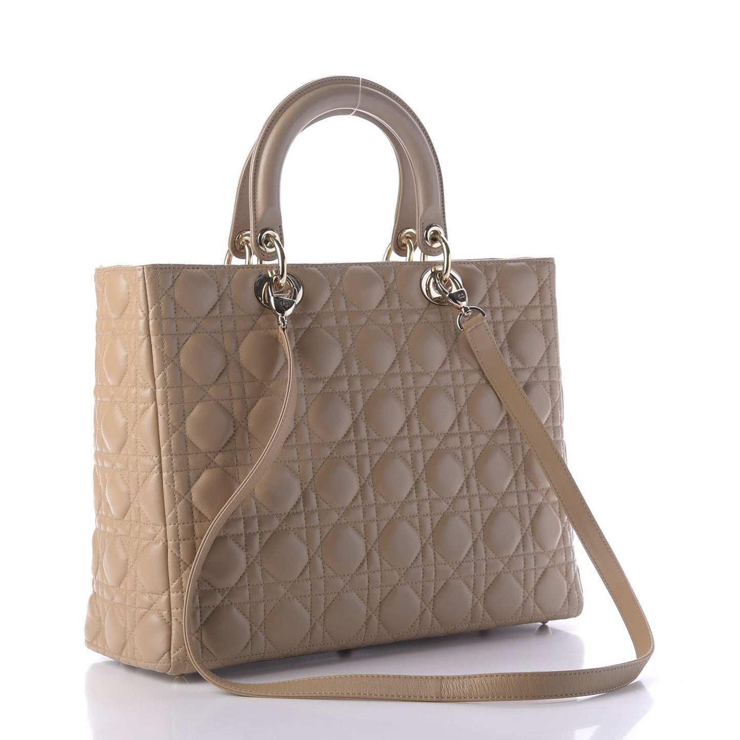 Lambskin Cannage Large Lady Dior Beige