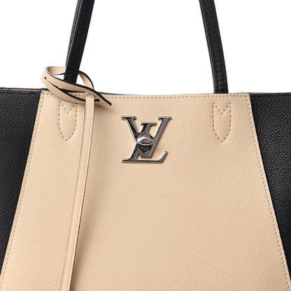 Louis Vuitton Calfskin Lockme Go Tote Black Vanilla 19 of 19