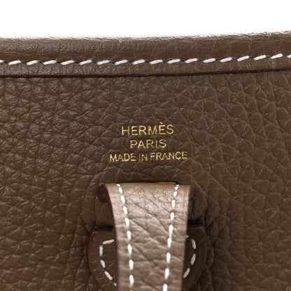 Hermes Taurillon Clemence Evelyne TPM Etoupe 6 of 12