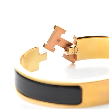 Hermes Enamel Narrow Clic Clac H Bracelet PM Black 5 of 6