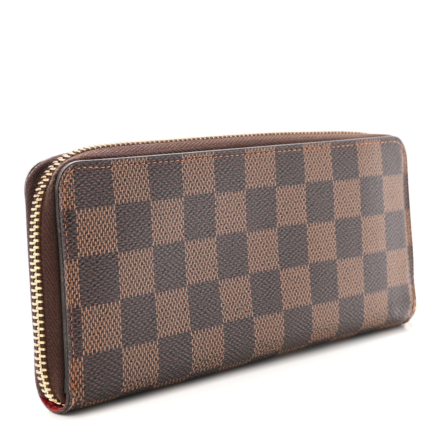 Damier Ebene Clemence Wallet Cherry