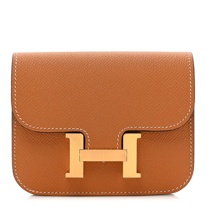 Hermes Epsom Constance Slim Wallet Gold 3 of 11