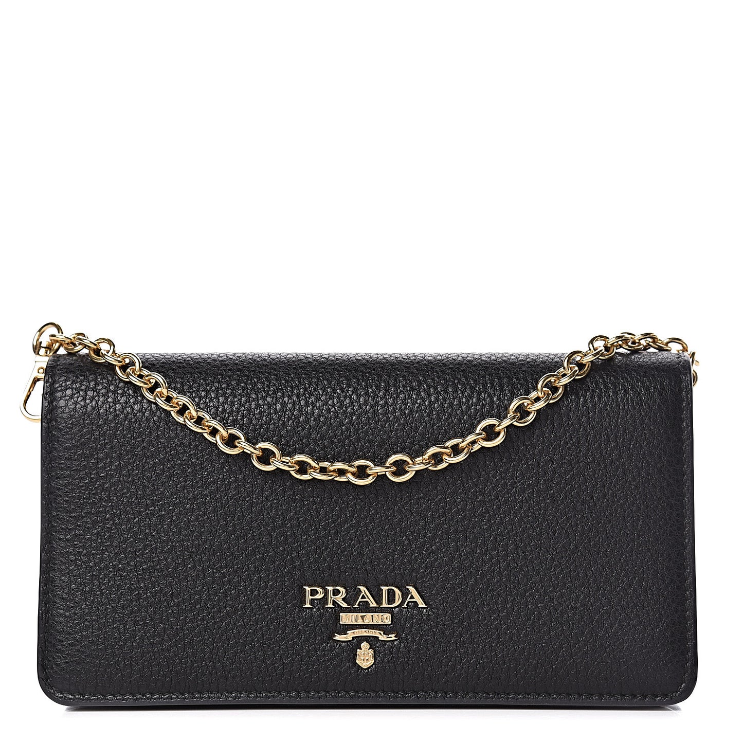 Vitello Daino Mini Crossbody Bag Black