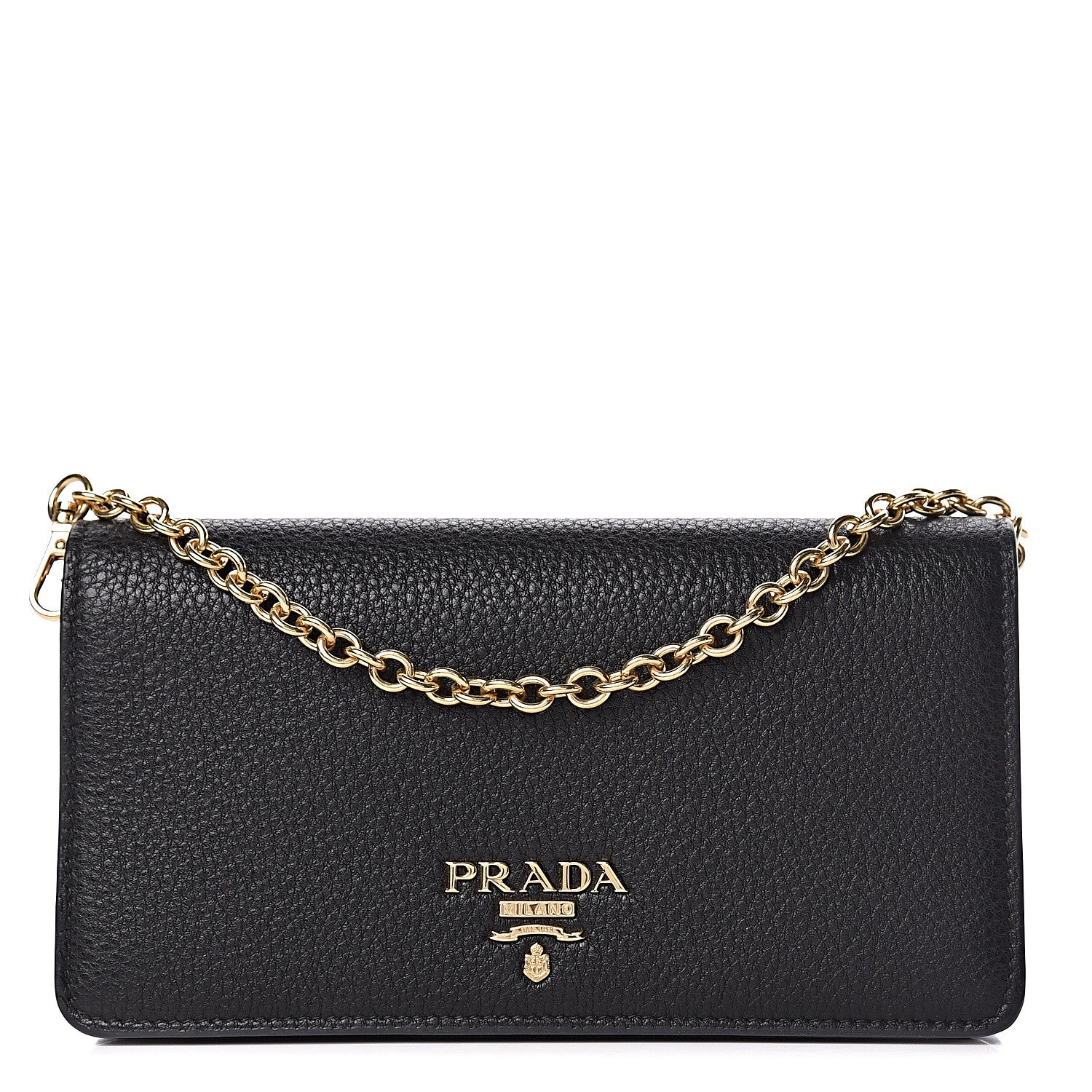 Prada Vitello Daino Mini Crossbody Bag Black 1 of 11