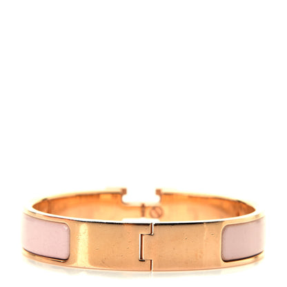Hermes Enamel Narrow Clic Clac H Bracelet PM Rose Cassata 2 of 3