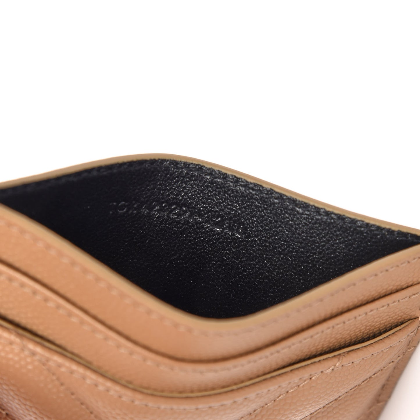 Grain De Poudre Matelasse Chevron Monogram Credit Card Case Cork
