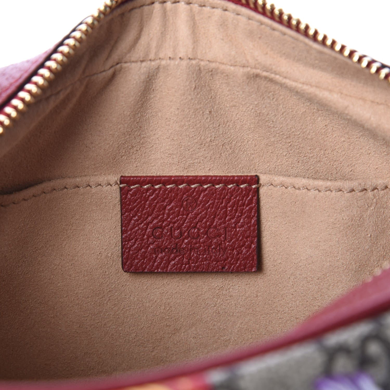 Gucci GG Supreme Monogram Flora Web Mini Ophidia Shoulder Bag Red 8 of 11