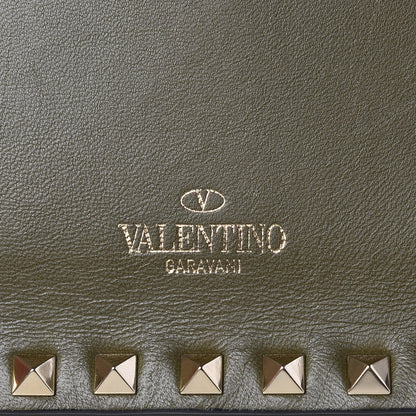Valentino Garavani Nappa Rockstud Wristlet Clutch Army Green 7 of 12