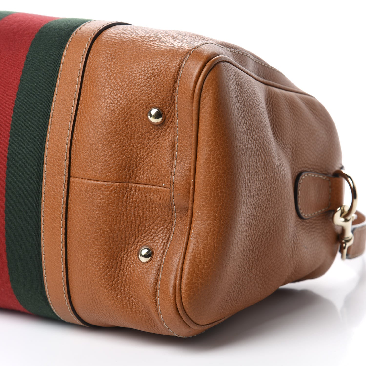 Gucci Calfskin Vintage Web Medium Boston Tobacco 7 of 10