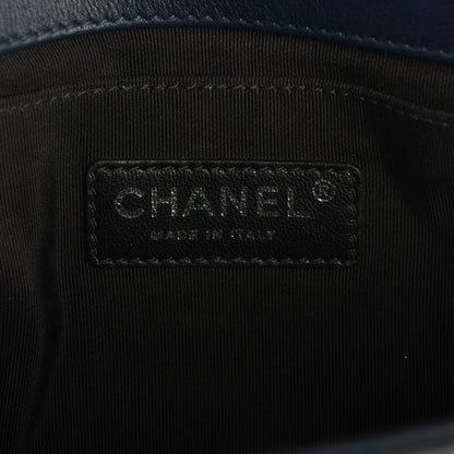 Chanel Patent Quilted Medium Boy Flap Plexiglass Navy 8 of 9