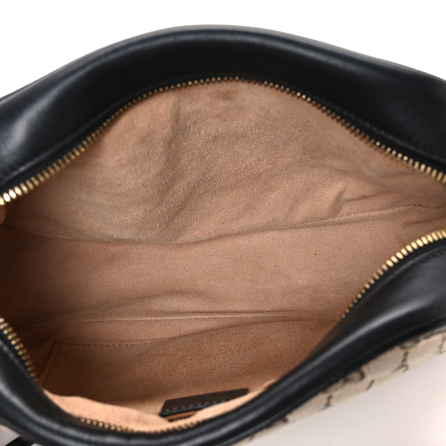 Gucci Monogram Matelasse Diagonal Small GG Marmont Chain Shoulder Bag Beige Black 5 of 10