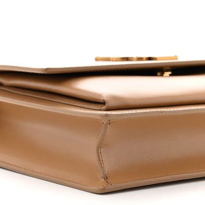 Saint Laurent Smooth Calfskin Medium Monogram Sunset Satchel Natural Tan 9 of 10