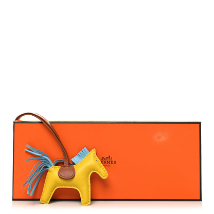 Hermes Milo Lambskin Grigri Rodeo Horse Bag Charm PM Jaune De Naples 4 of 4