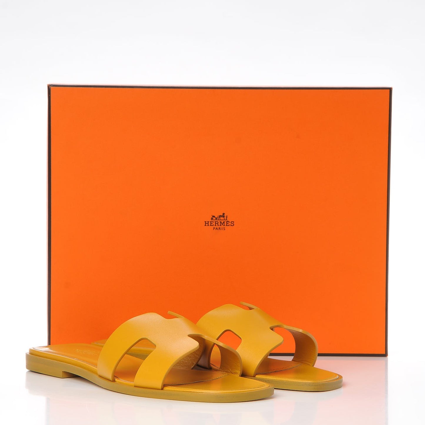 Calfskin Oran Sandals 37 Ocre Jaune