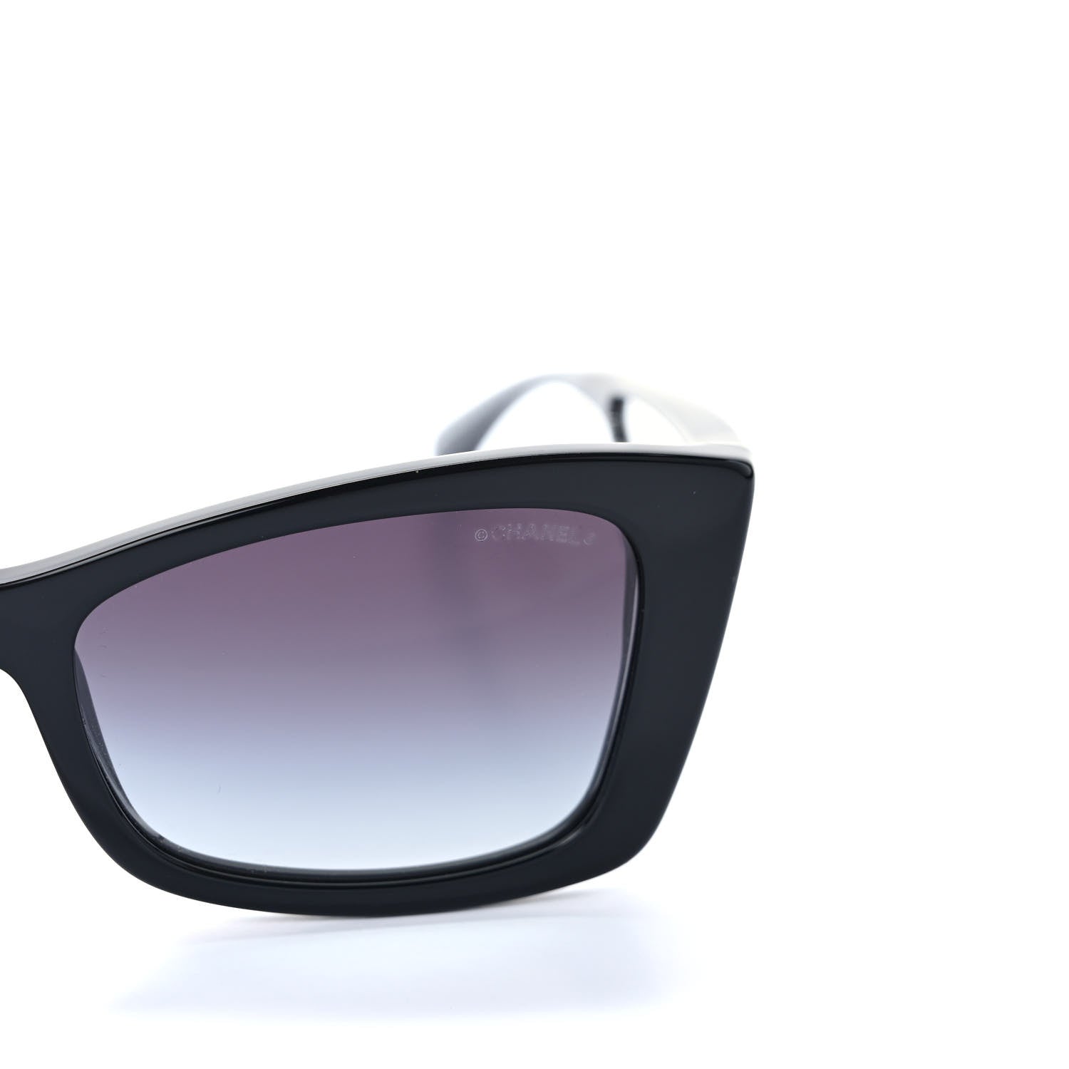 Chanel Acetate CC Rectangle Sunglasses 5430-A Black 5 of 8