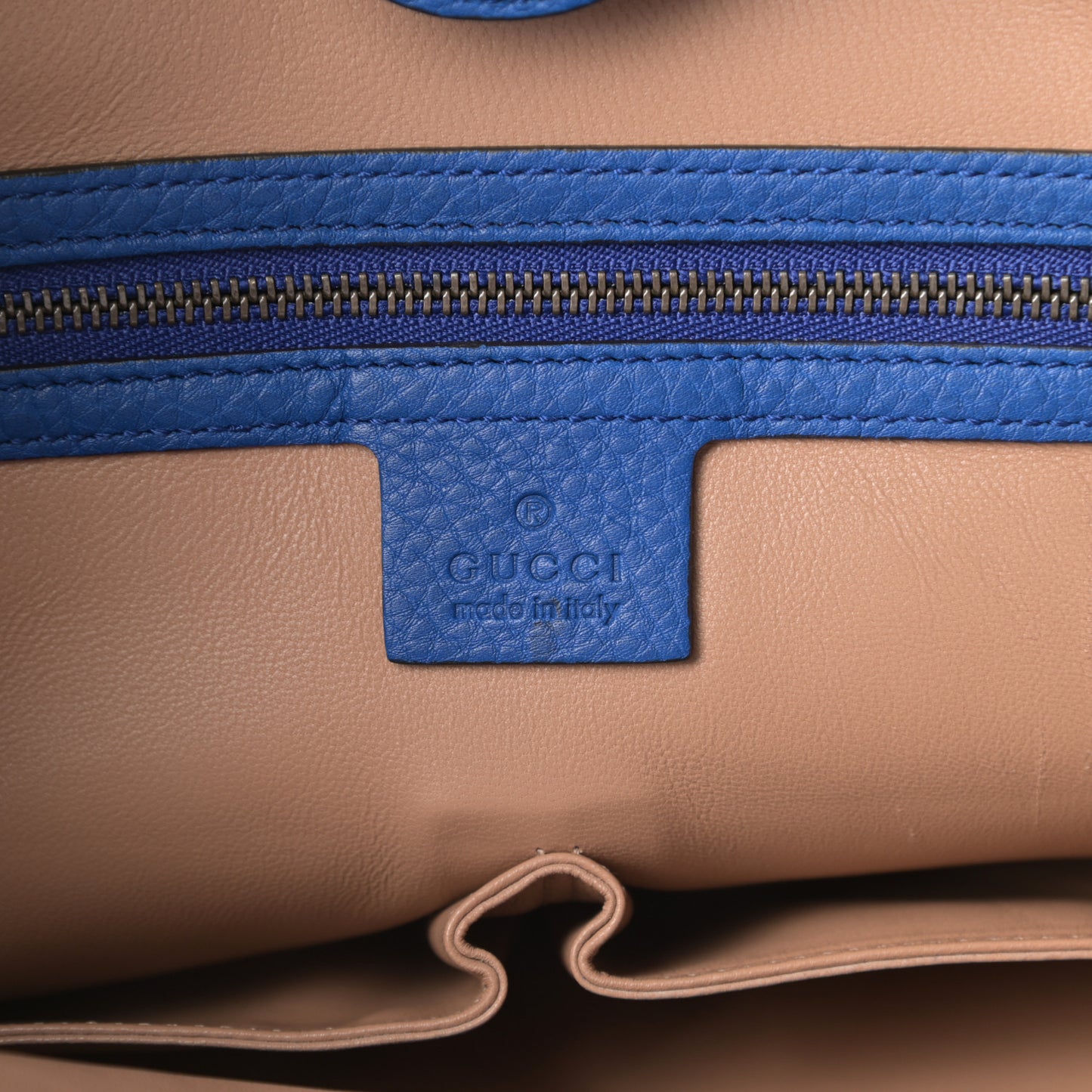 Suede Bamboo Fringe Small Shopper Tote Blue