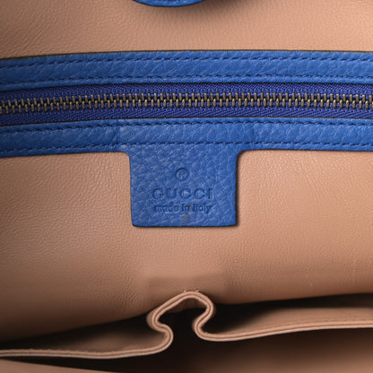 Gucci Suede Bamboo Fringe Small Shopper Tote Blue 6 of 13