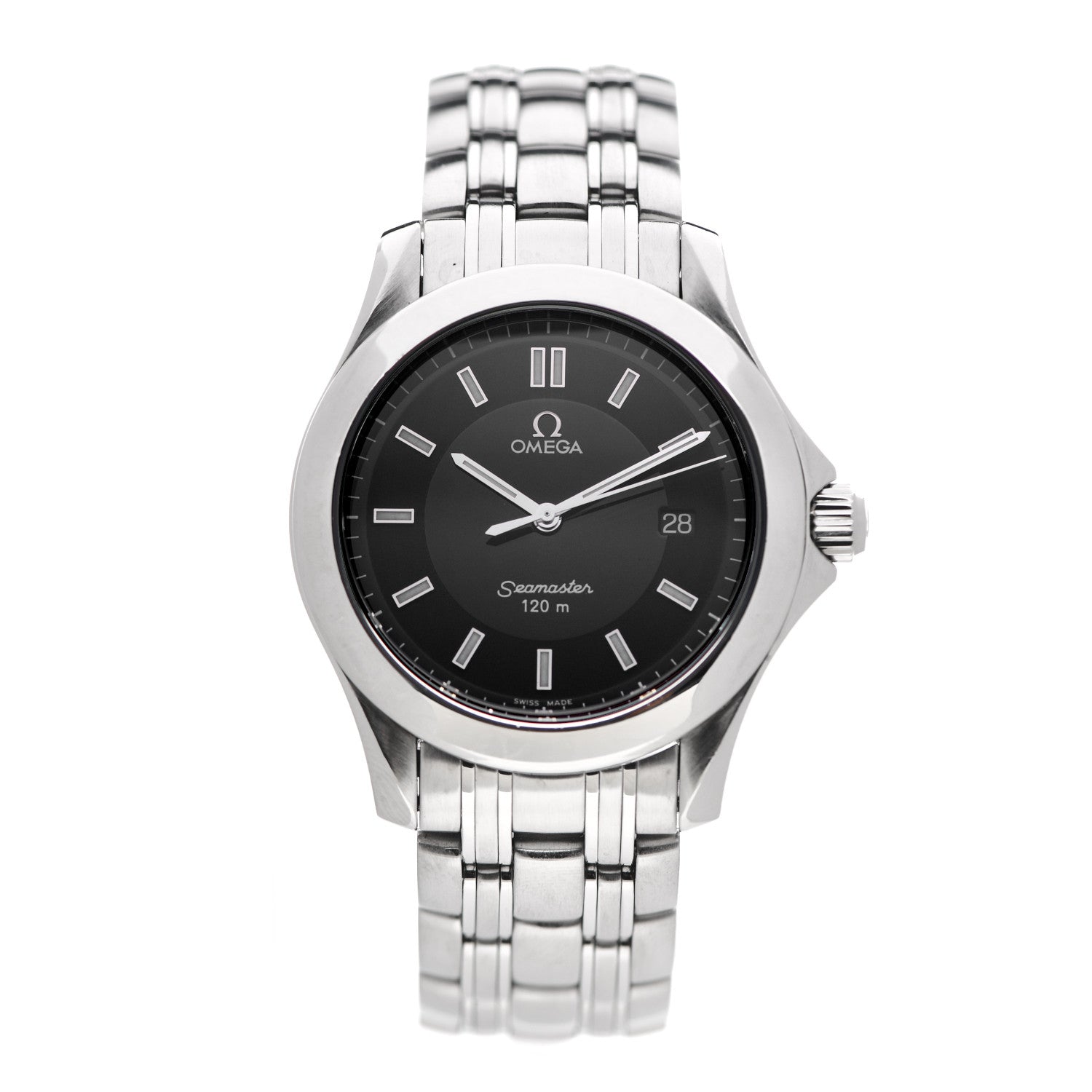 Omega Stainless Steel 36mm Seamaster Quartz Watch Black 2511.52 1 of 5