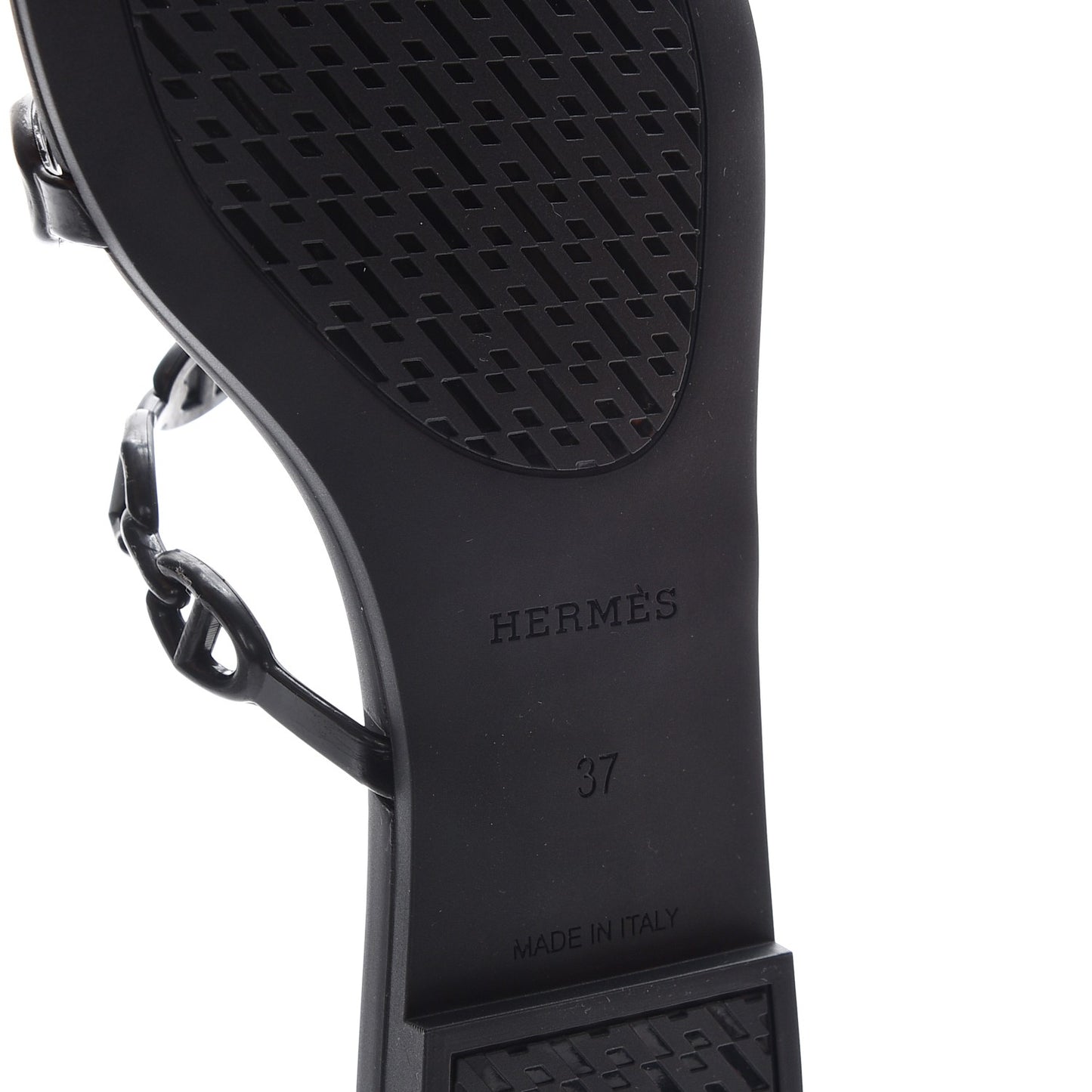 Rubber Chaine d'Ancre Rivage Sandals 37 Black
