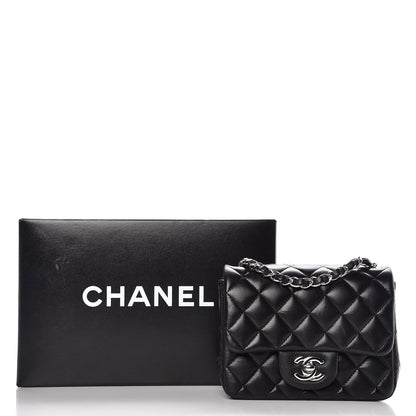 Chanel Lambskin Quilted Mini Square Flap Black 10 of 10