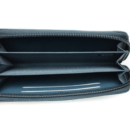 Chanel Caviar Small Timeless CC Zip Around Wallet Blue 8 of 9