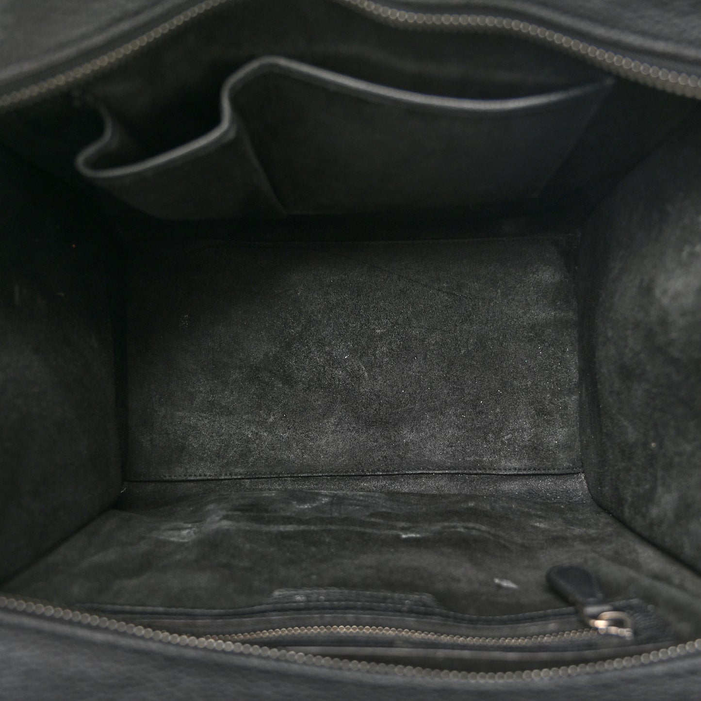 Drummed Calfskin Mini Luggage Black