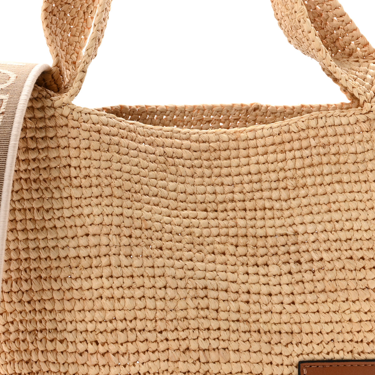 Loewe Raffia Mini Slit Tote Bag Natural Tan 7 of 9