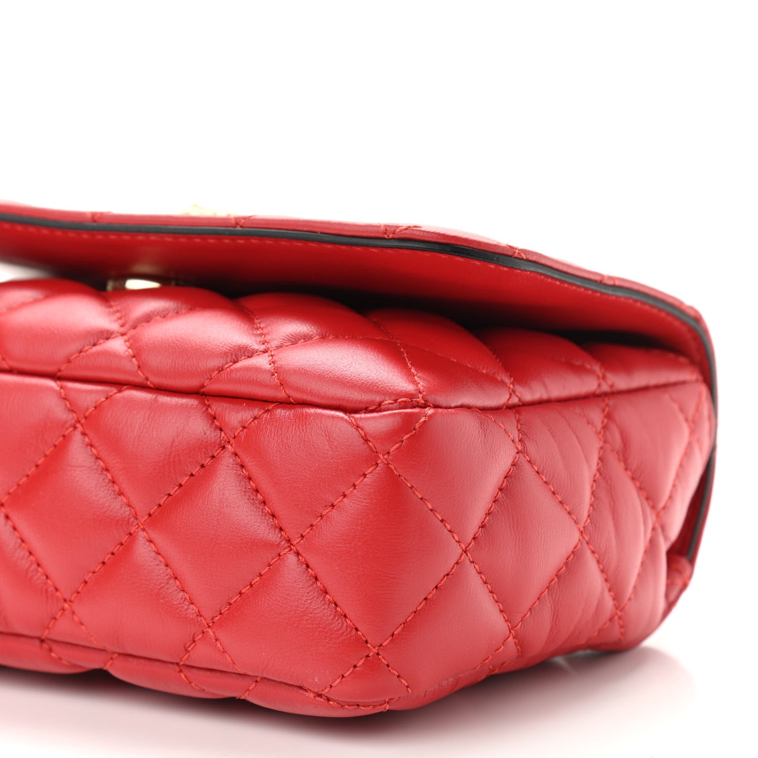 Versace Nappa Quilted Small Medusa Chain Crossbody Red 10 of 10