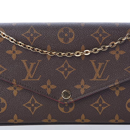 Louis Vuitton Monogram Pochette Felicie Chain Wallet Fuchsia 8 of 10