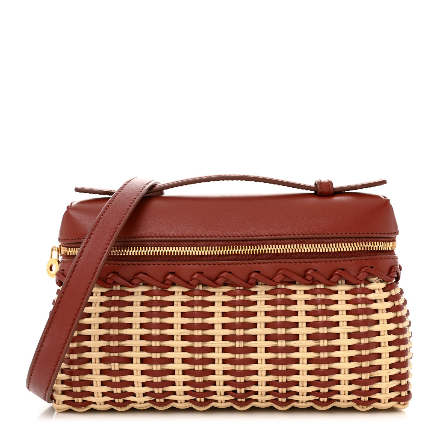 Wicker Calfskin L19 Extra Pocket Pouch Malt Deep Kummel Sun Gold