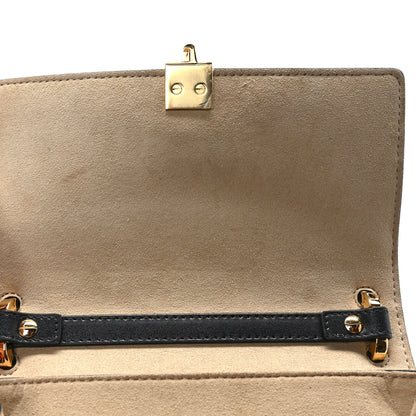 Fendi Vitello Liberty Bi-Color FF 1974 Embossed Small Kan I Shoulder Bag Black Maya 12 of 12
