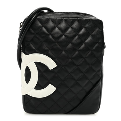 Chanel Calfskin Quilted Medium Cambon Messenger Black White 1 of 10