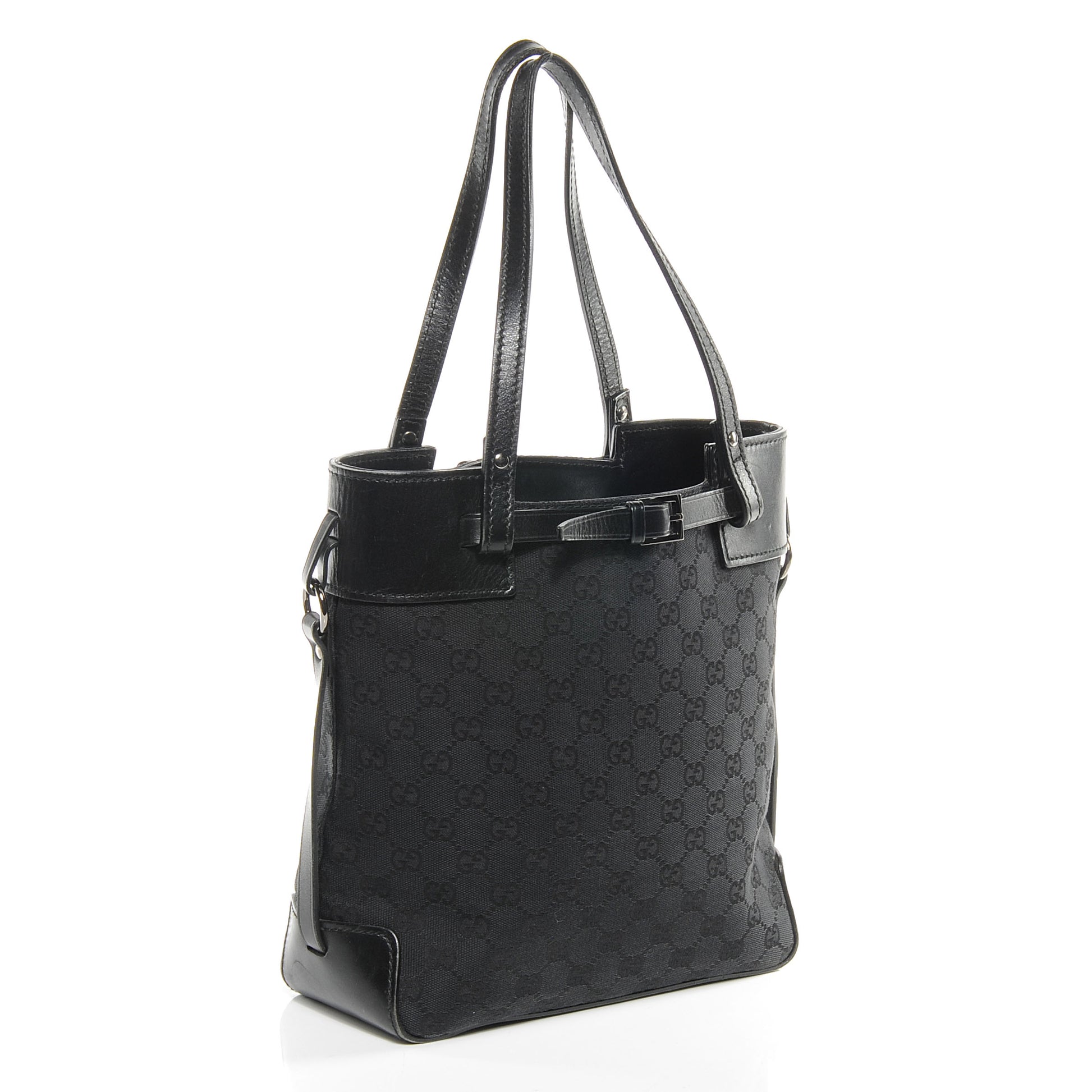 Gucci Monogram Small Bucket Tote Black 3 of 7