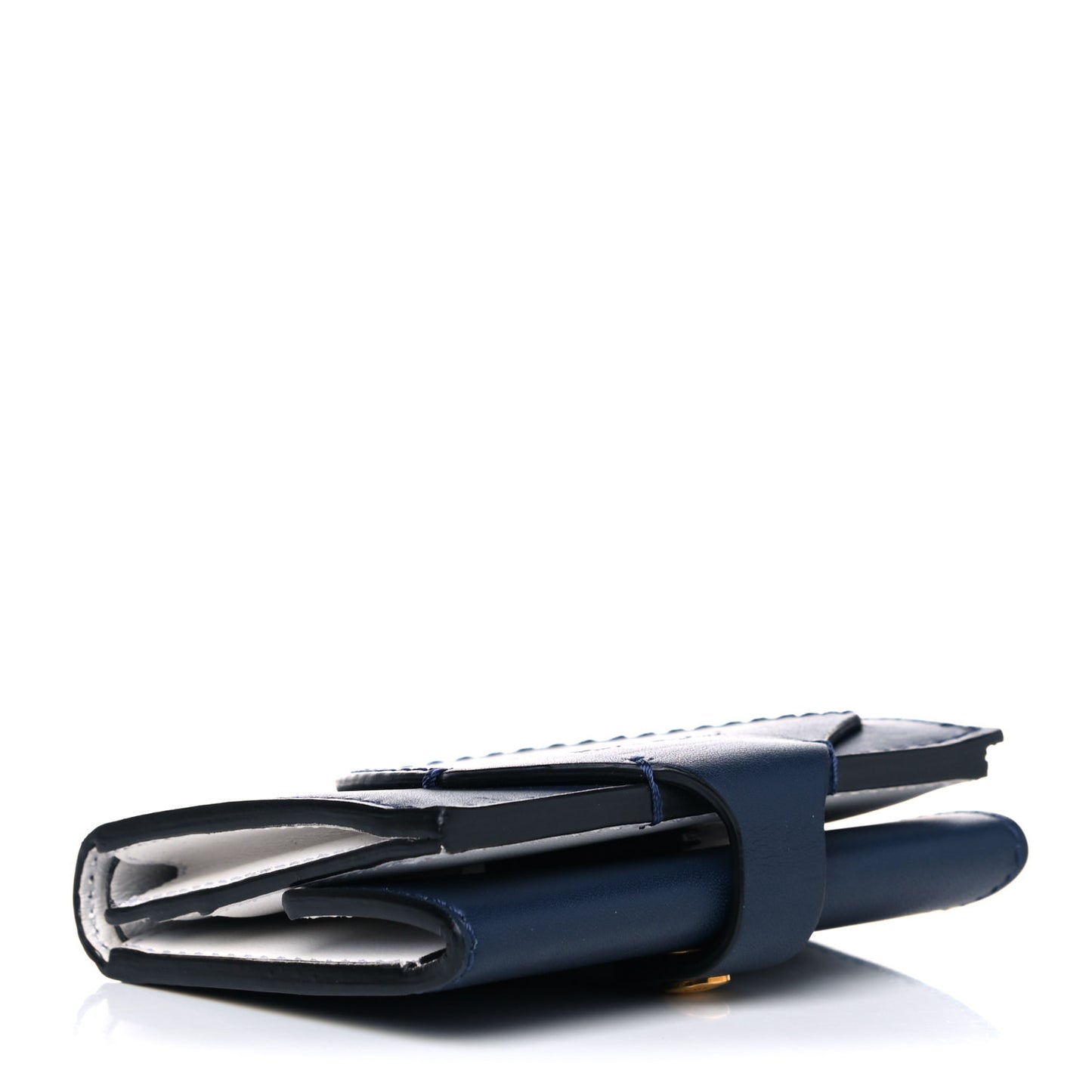 Calfskin Harlow Bifold Wallet Indigo