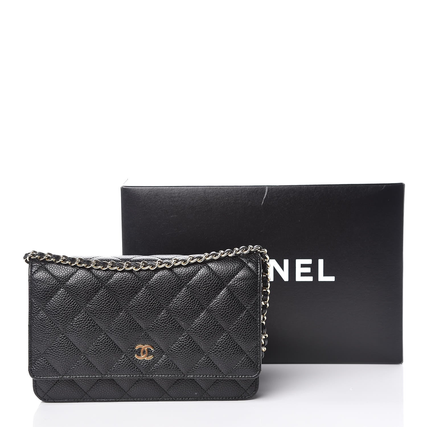 Chanel Caviar Quilted Wallet On Chain WOC Black 12 of 12