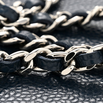 Chanel Caviar Timeless CC Wallet on Chain WOC Navy Blue 13 of 13