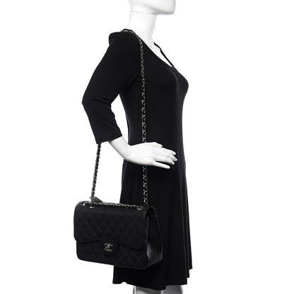 Chanel Caviar Quilted Jumbo Double Flap Black 2 of 11