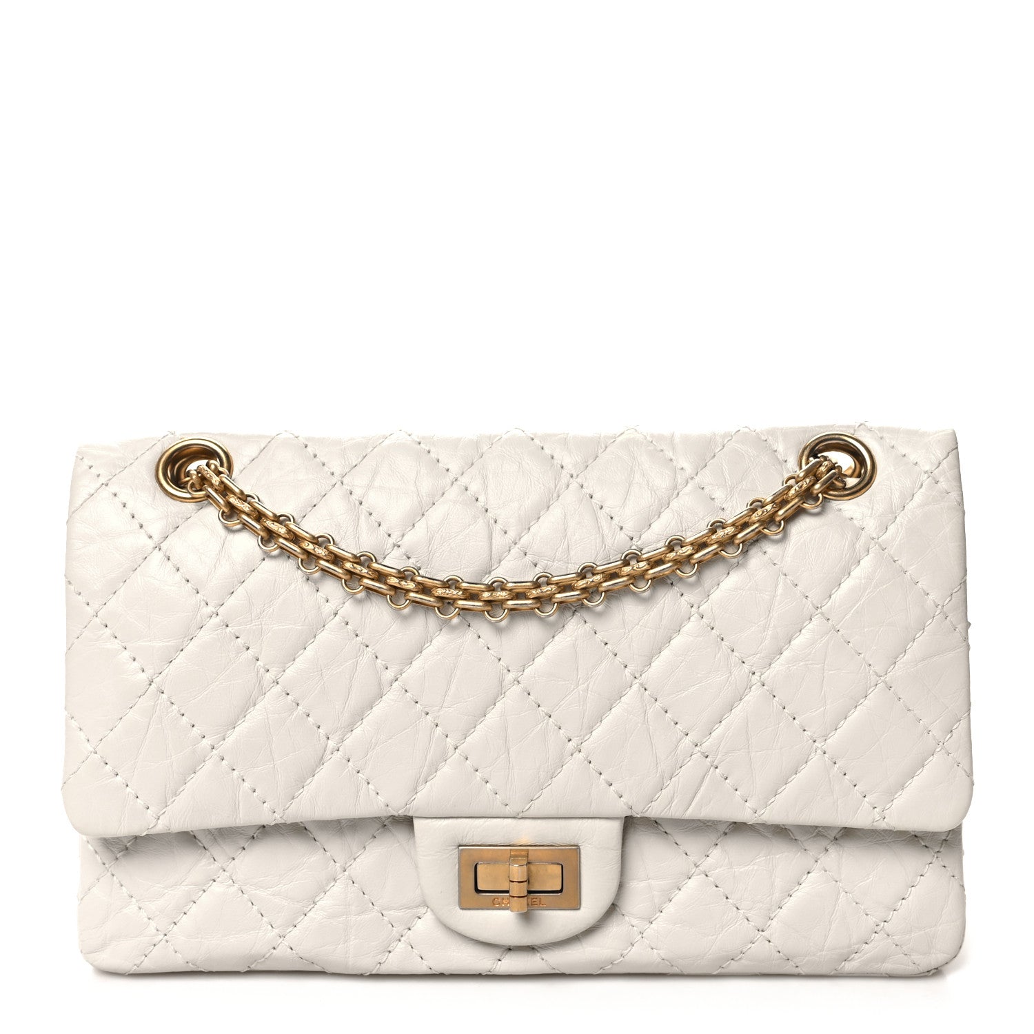 Chanel Aged Calfskin Quilted 2.55 Reissue 225 Flap White 1 of 10
