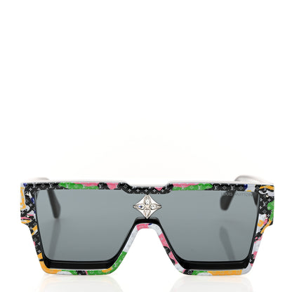 Louis Vuitton Acetate Swarovski Monogram Portrait Crystal Cyclone Sunglasses Z2031W Multicolor 2 of 8