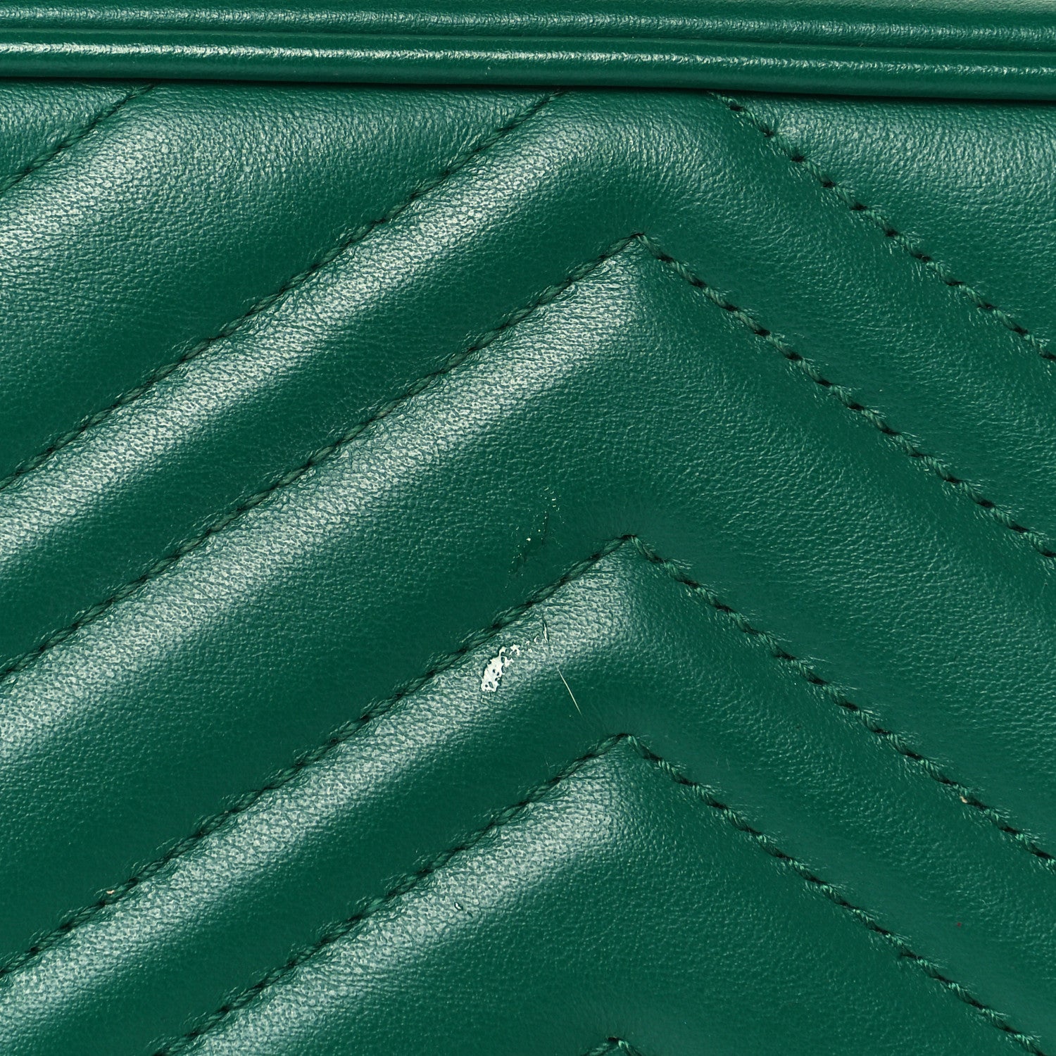 Gucci Calfskin Matelasse Sylvie Web Small GG Marmont Top Handle Shoulder Bag Emerald 12 of 18