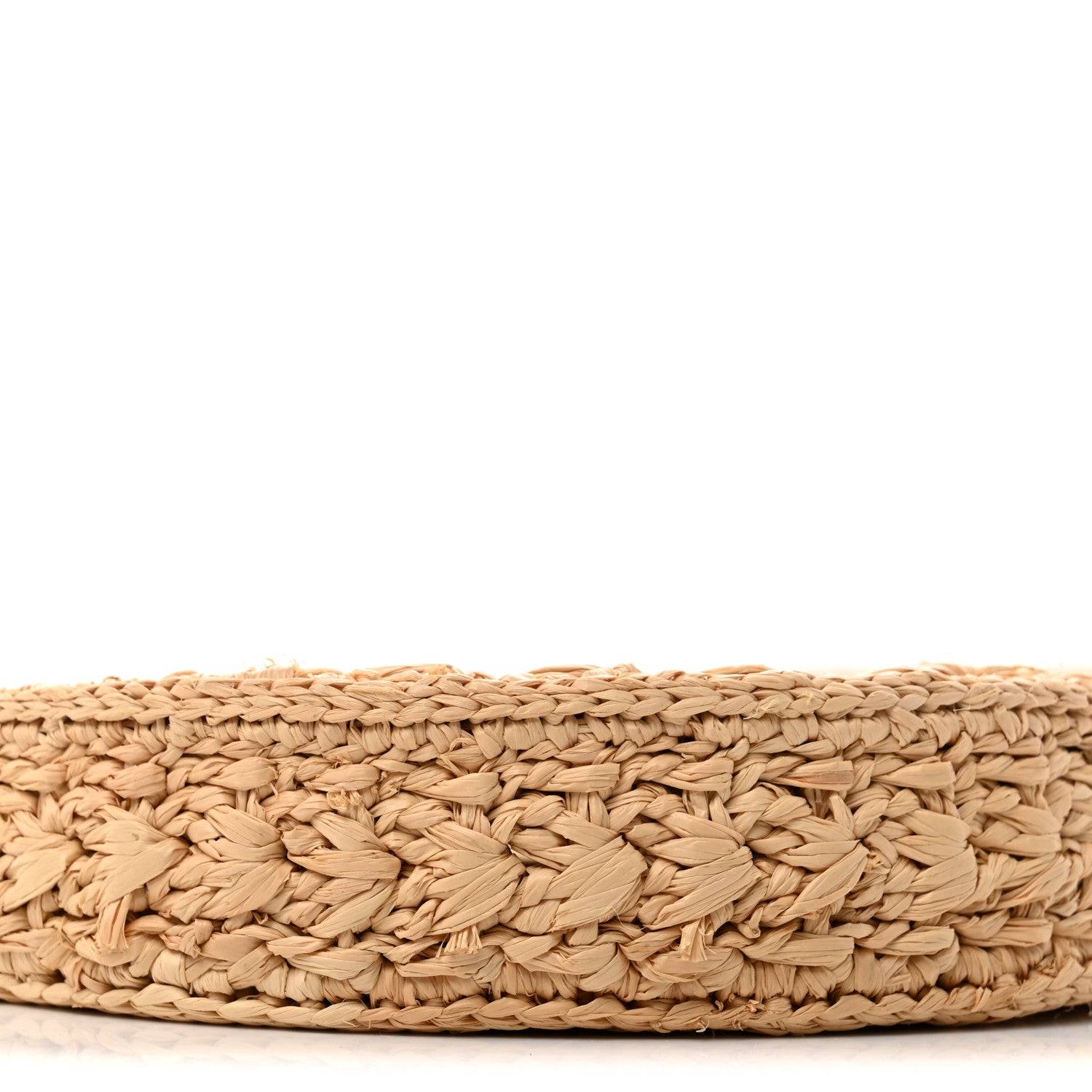 Celine Raffia Calfskin Triomphe Panier Hobo Bag Natural Tan 8 of 12