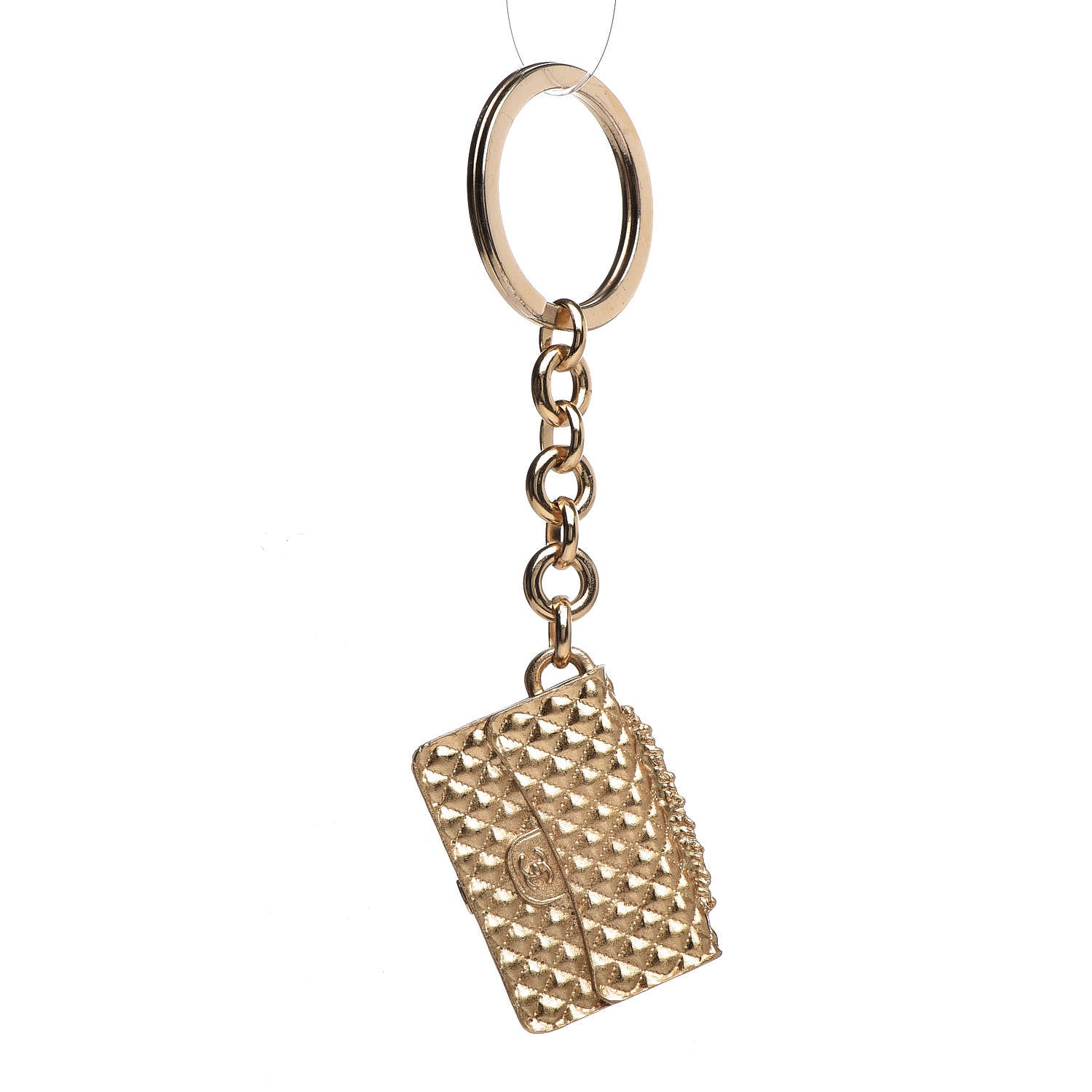 Chanel Quilted Flap Keychain Gold 1 of 3