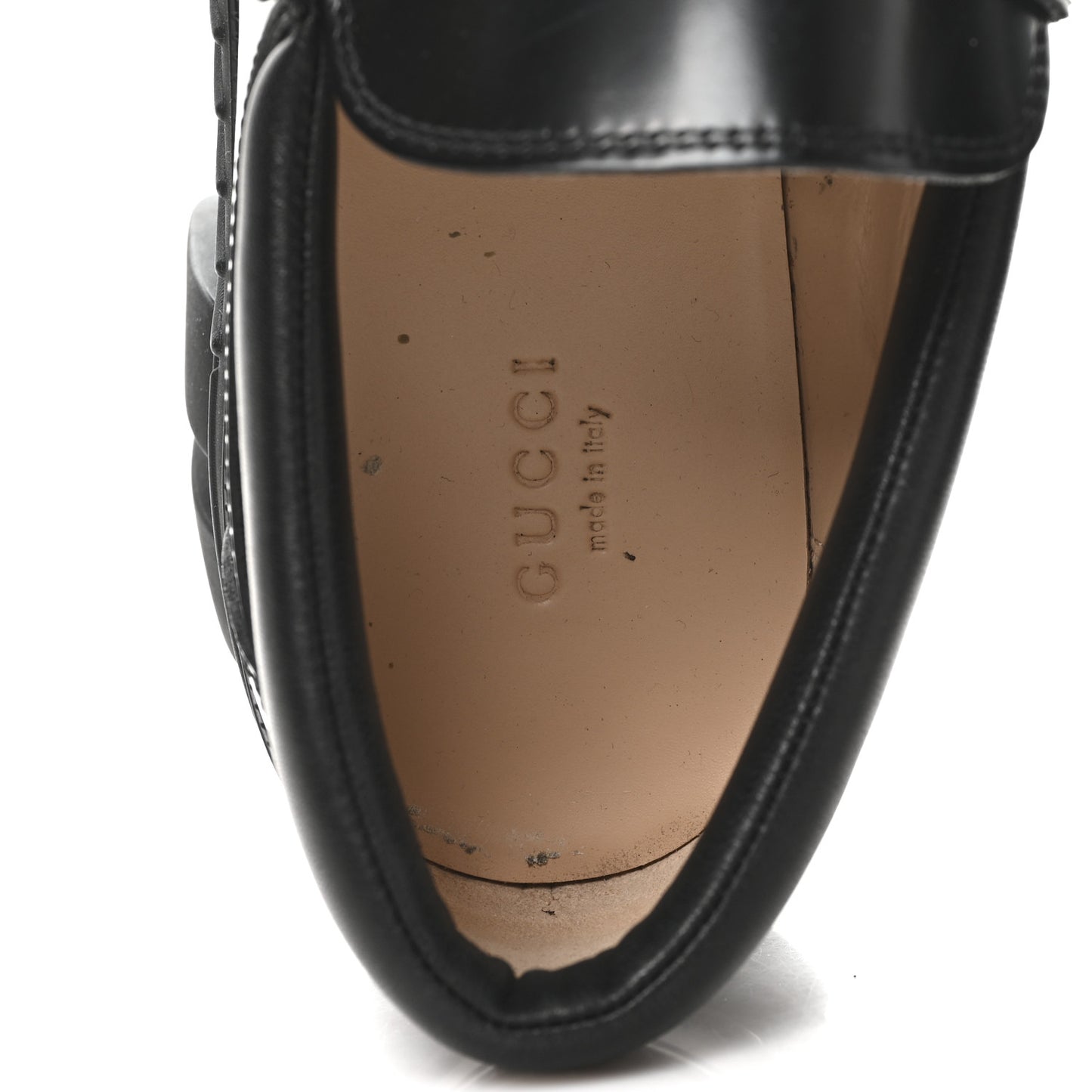 Magnum Calfskin Nappa Samoa Womens Horsebit Platform Chunky Lug Sole 40mm Loafers 40 Black