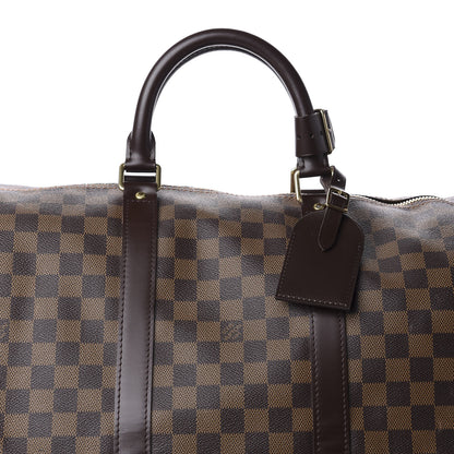 Louis Vuitton Damier Ebene Keepall Bandouliere 55 6 of 10