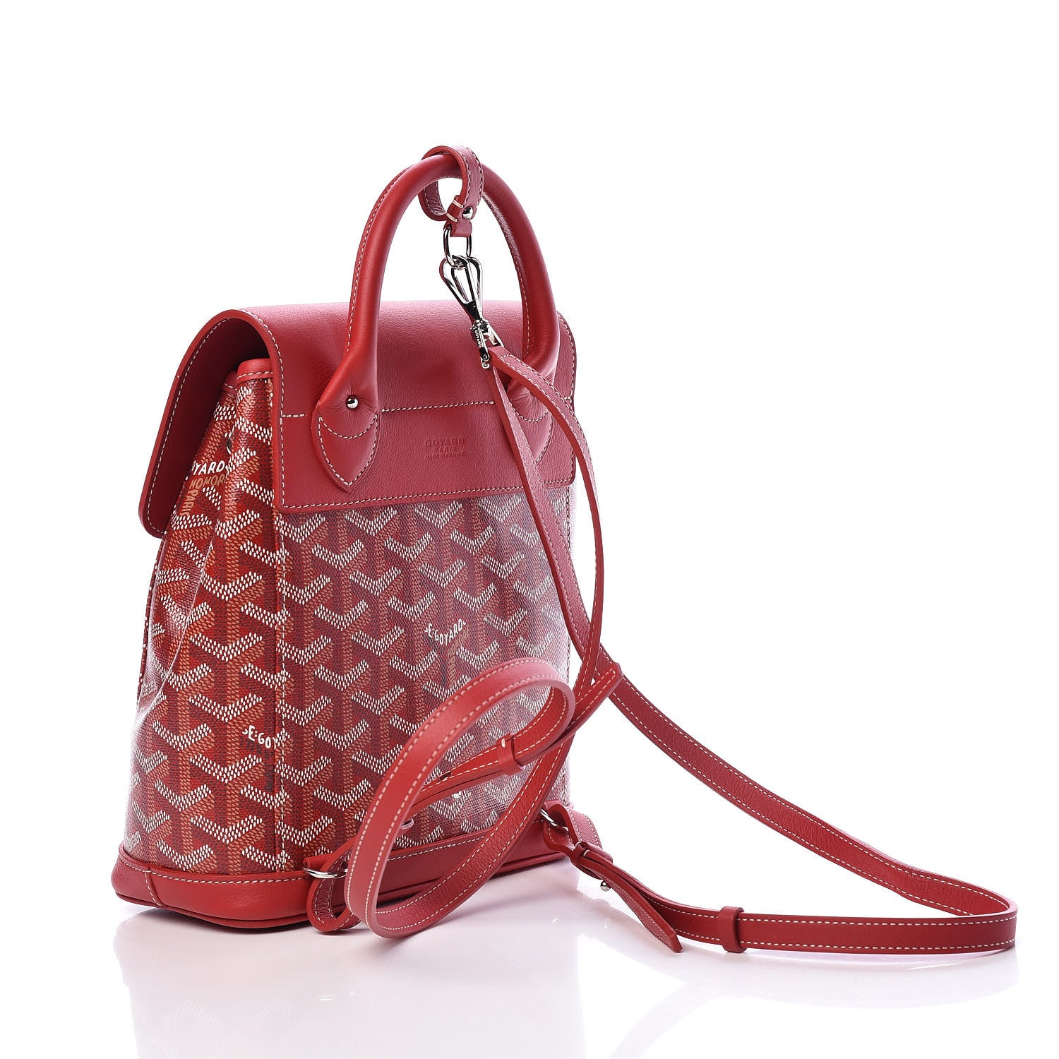 Goyard Goyardine Calfskin Mini Alpin Backpack Red 447547