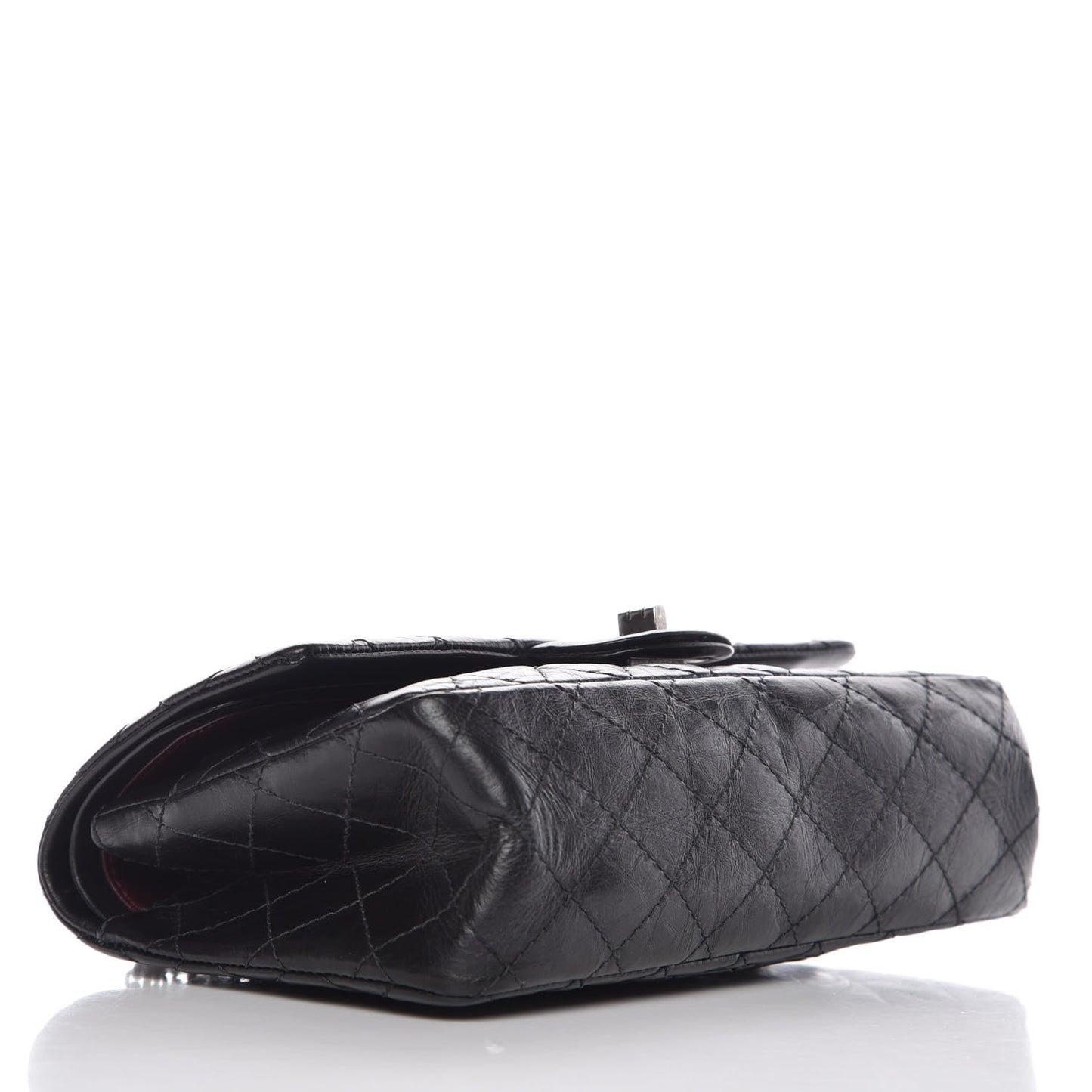 Aged Calfskin Quilted 2.55 Reissue 225 Flap Black