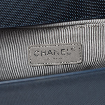 Chanel Canvas Quilted Medium Fluo Boy Flap Dark Navy Fuchsia Grey 6 of 10