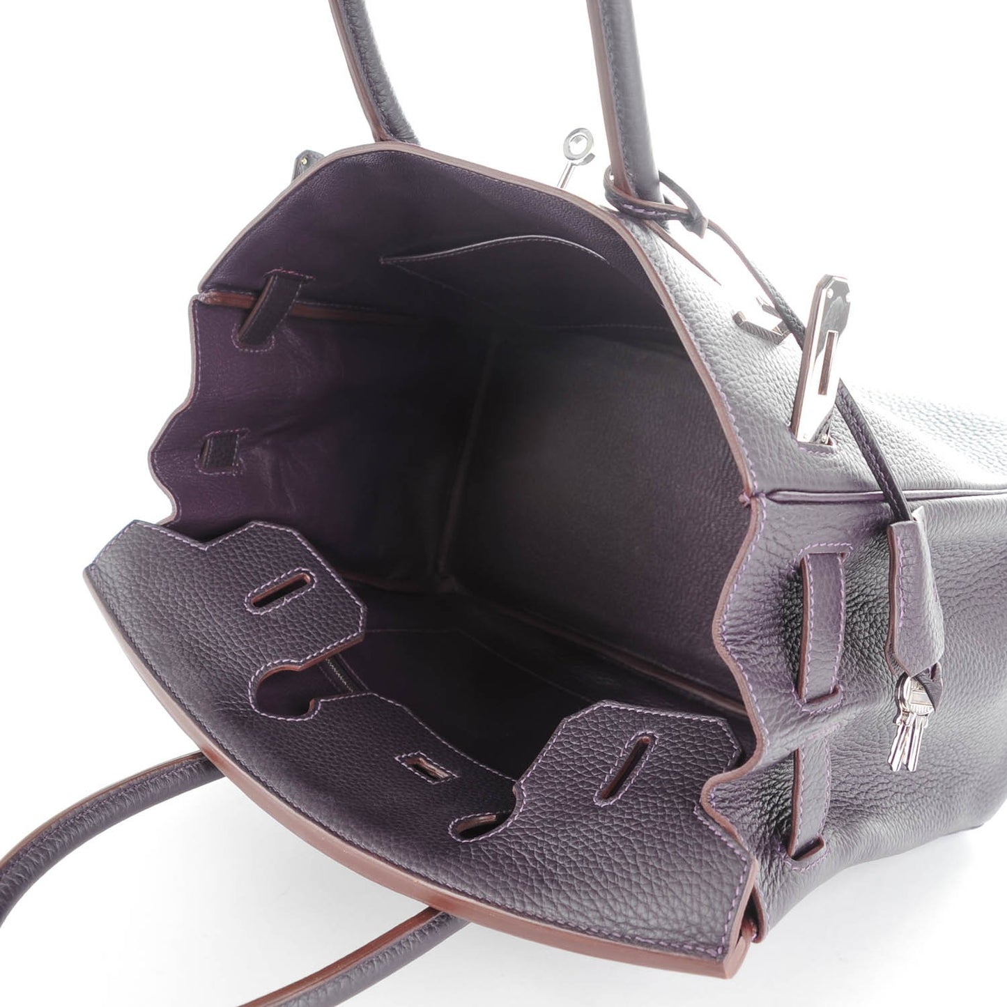Taurillon Clemence Birkin 30 Raisin